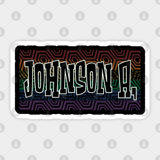 LGBTQ PATTERN AMERICA JOHNSON Sticker by Zodiac BeMac